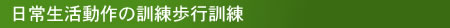 日常生活動作の訓練歩行訓練